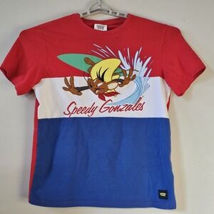 Looney Toons Speedy Gonzales T-Shirt Men's Size Large/XL Crochet Embroidered‎